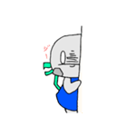 ヒトガタちゃんとモアイくん（個別スタンプ：4）
