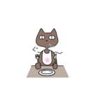 スリムなねこさん（個別スタンプ：16）