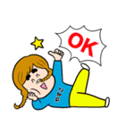 やすこ専用/おさげ女子（個別スタンプ：26）