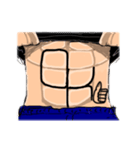 腹筋文字 1（個別スタンプ：1）