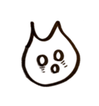 ゆるカワモノトーン へんなねこのスタンプ（個別スタンプ：14）