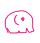 一筆書きぞうさん（個別スタンプ：2）