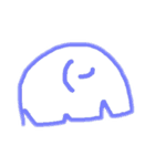 一筆書きぞうさん（個別スタンプ：3）