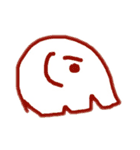 一筆書きぞうさん（個別スタンプ：7）
