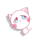 しろねこポポの基本スタンプ（個別スタンプ：4）