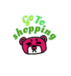 まろクマモジモジ3  〜English ver〜（個別スタンプ：3）
