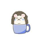 ハリネズミinカップ（個別スタンプ：6）
