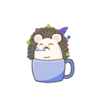 ハリネズミinカップ（個別スタンプ：24）