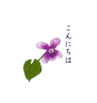 シンプルな一輪の花の丁寧語スタンプその2（個別スタンプ：1）