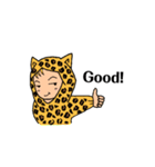 着ぐるみちゃん(ヒョウ柄)（個別スタンプ：9）