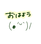 手描き 顔文字（個別スタンプ：1）