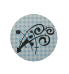 モノクロームチェック-monochrome check-（個別スタンプ：4）
