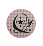モノクロームチェック-monochrome check-（個別スタンプ：5）