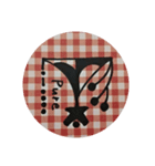 モノクロームチェック-monochrome check-（個別スタンプ：6）