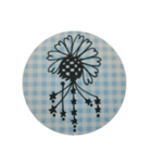 モノクロームチェック-monochrome check-（個別スタンプ：7）