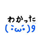 よく使う顔文字2。言葉有（個別スタンプ：4）