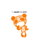 オレンジのパンダ（個別スタンプ：2）