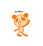 オレンジのパンダ（個別スタンプ：5）