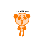 オレンジのパンダ（個別スタンプ：11）