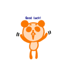 オレンジのパンダ（個別スタンプ：16）