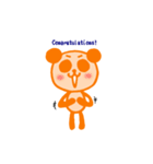 オレンジのパンダ（個別スタンプ：24）
