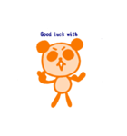 オレンジのパンダ（個別スタンプ：25）