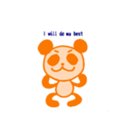 オレンジのパンダ（個別スタンプ：31）