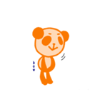 オレンジのパンダ（個別スタンプ：34）