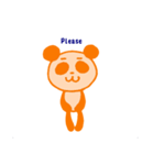 オレンジのパンダ（個別スタンプ：38）