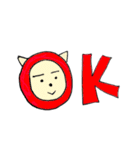 ねこさんと女の子（個別スタンプ：1）