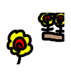 手書きのお花スタンプ（個別スタンプ：5）