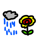 手書きのお花スタンプ（個別スタンプ：9）