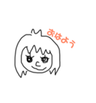 手書きGirl 挨拶（個別スタンプ：1）