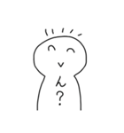 にこにこしてる、しろいやつ（個別スタンプ：4）
