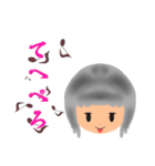 私の日常会話（黒髪Girl Ver.）（個別スタンプ：6）