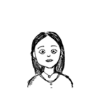 心理カウンセラーにいそうな女の人（個別スタンプ：1）