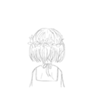 髪 後ろ姿（個別スタンプ：3）