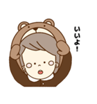 おしゃれボーイと着ぐるみガール（個別スタンプ：27）