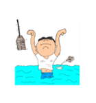 海と筋トレとちょっと中1（個別スタンプ：1）