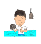 海と筋トレとちょっと中1（個別スタンプ：3）