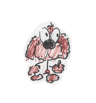 お絵描きプードルちゃん（個別スタンプ：3）