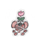 お絵描きプードルちゃん（個別スタンプ：4）