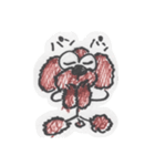 お絵描きプードルちゃん（個別スタンプ：16）