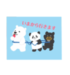 しろくま君 くろくま君 パンダ君（個別スタンプ：5）