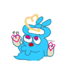青ウサギ（個別スタンプ：6）