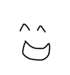シンプル顔文字さん（個別スタンプ：1）