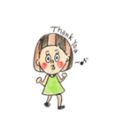 ポジティブ女子。ポジ子（個別スタンプ：2）