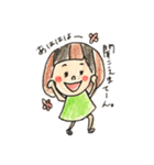 ポジティブ女子。ポジ子（個別スタンプ：4）