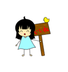 単純女の子ちゃん（個別スタンプ：1）