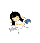 単純女の子ちゃん（個別スタンプ：15）